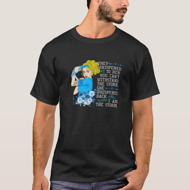 Månadsgift för diabetesmedvetande för mäktiga krig t shirt (Framsida)