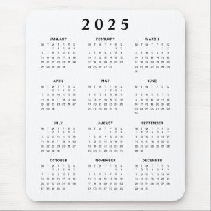 Månadskalender 2025 musmatta