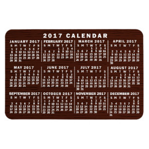 Månadskalender för 2017 magnet