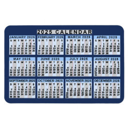 Månadskalender för 2023 - lätt att läsa magnet