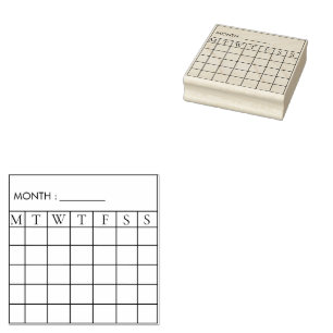 Månadskalender planerare stämpel