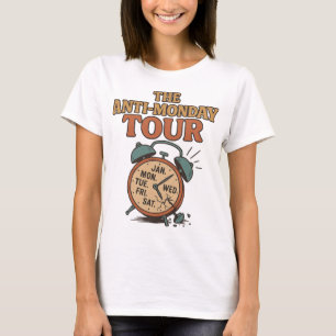 Månadskalendern Tour Data T-Shirt-Retro T Shirt