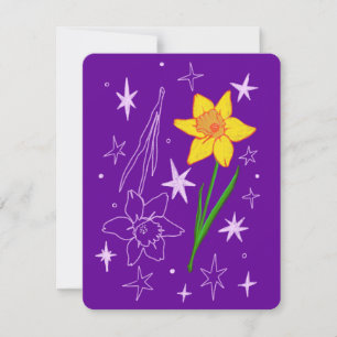 Månadskort från mars (Daffodil) Julkort