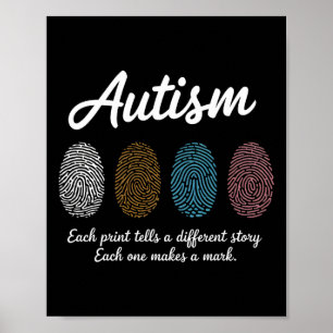 Månadslärarna för Fingerprint Autism Awareness Poster