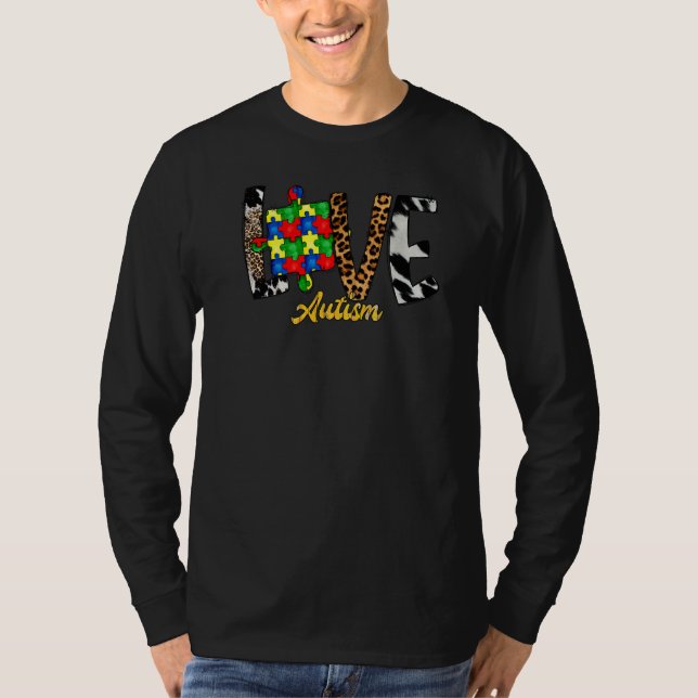Månadsmedvetande om autism i familjen Mamma Pappa  T Shirt (Framsida)