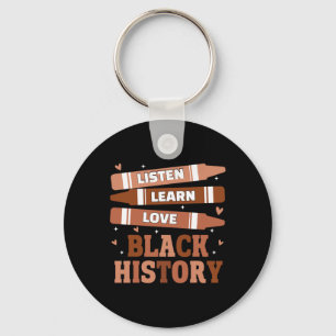 Månadsoffert för afrikansk amerikansk lärarhistori nyckelring