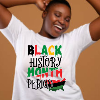 Månadsperiod för svart historik t shirt
