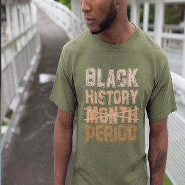 Månadsperiod för svart historik t shirt
