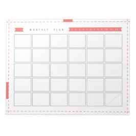 Månadsplanering - Rd-menyfliksområdet Anteckningsblock