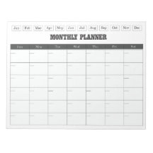 Månadsplanering Vit Enkel Kalender