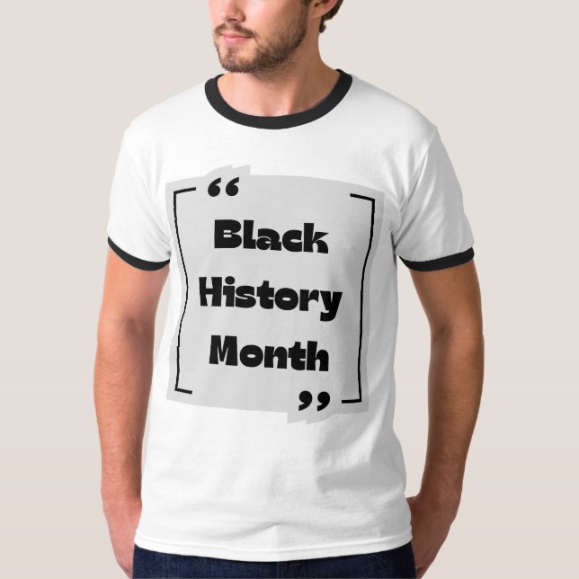 Månadssamling för svart historik t shirt (Framsida)