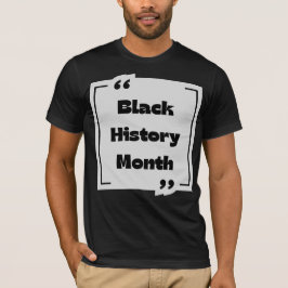 Månadssamling för svart historik t shirt