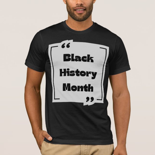 Månadssamling för svart historik t shirt (Framsida)