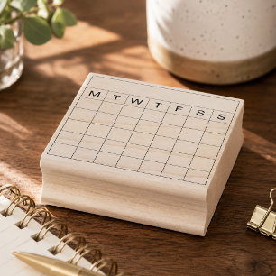 Månadsschemaläggare Kalender Grid Tracker Bujo Stämpel