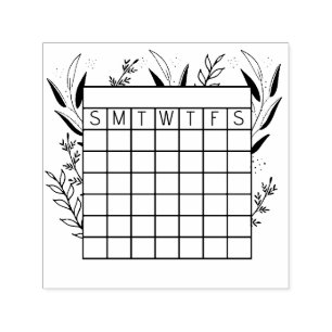 Månadsspåraren för livsmiljöer, Calendar Frimärke, Självfärgande Stämpel