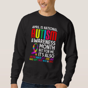 Månadsstöd för april är nationell autism lång ärmad tröja