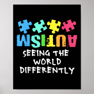 Månadsstöd för att öka medvetenheten om autism gen poster
