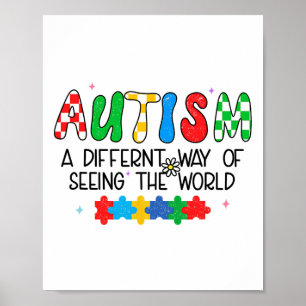 Månadsstöd för att öka medvetenheten om autism gen poster