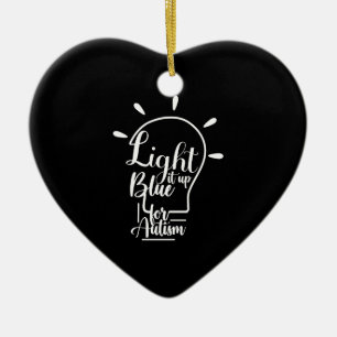 Månadsstöd för att öka medvetenheten om autism Lju Julgransprydnad Keramik