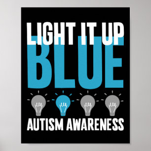 Månadsstöd för att öka medvetenheten om autism Lju Poster