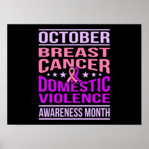 Månadsstöd för Domestic Violence Awareness Poster