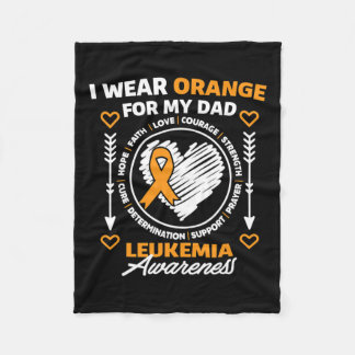 Månadsstöd för medvetandehöjande Bära I Orange för Fleecefilt