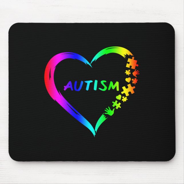 Månadsstöd för medvetenhet om autism musmatta (Framsidan)