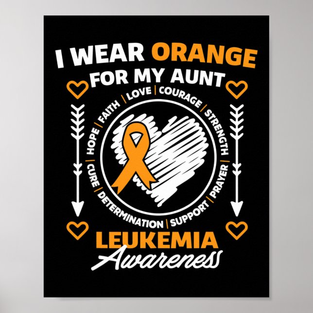 Månadsstöd för medvetenhet om leukemi i Bära Orang Poster (Framsidan)