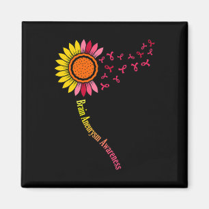 Månadsstöd för solros Brain Aneurysm Awareness Mån Magnet
