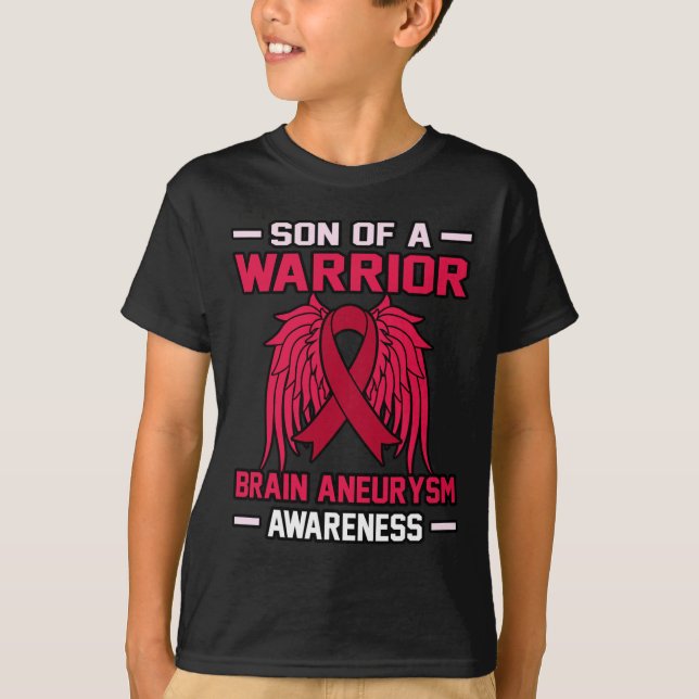 Månadsstöd för Warrior Brain Aneurysm Awareness Su T Shirt (Framsida)