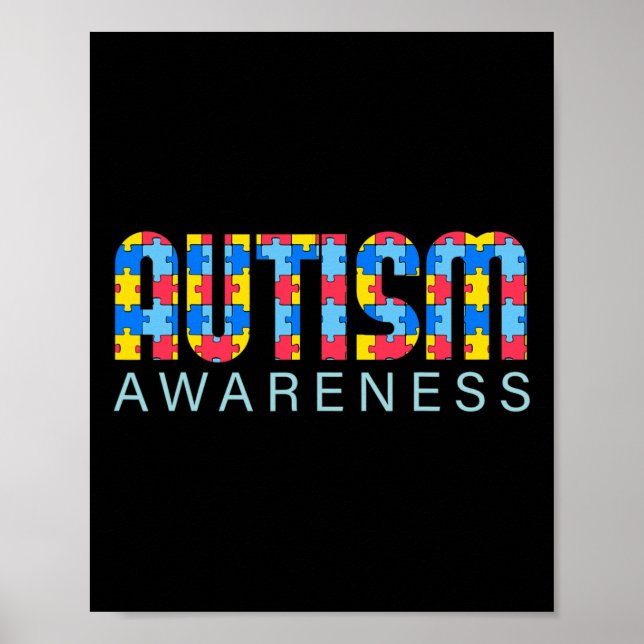 Månadssupport för medvetenhet om autism 1 poster (Framsidan)