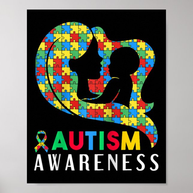 Månadssupport för medvetenhet om autism poster (Framsidan)