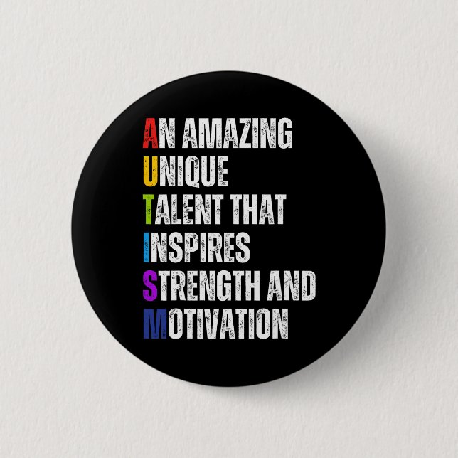 Månadssupport för medvetenhet om autism vid defini knapp (Framsida)