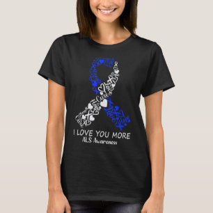 Månadssupport för medvetenhet om Cute Ribbon Als T Shirt