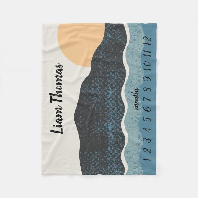 Månadstillväxtspårare för naturmiljöer fleecefilt (Framsidan)