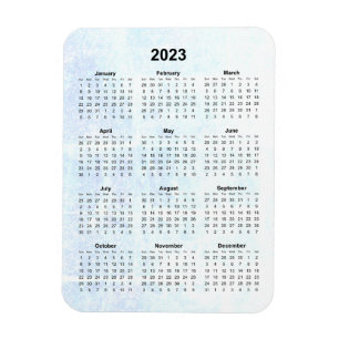 Månadsvis 2023-kalendermagnet texturerat magnet