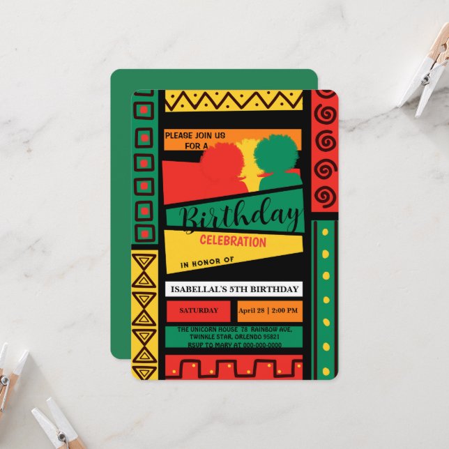 Månadsvis Födelsedagsfest för svart frihet Inbjudningar (Fram/Back In Situ)