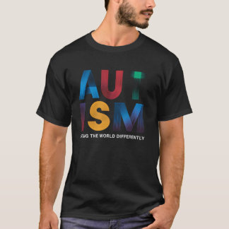 Månadsvis medvetenhet om autism - färgstark suppor t shirt