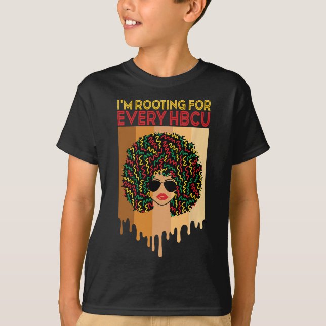 Månadsvisa historik för Hbcu-svart T Shirt (Framsida)