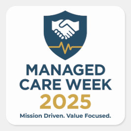 Managed Care Week 2025 - Klistermärkesark (20) Fyrkantigt Klistermärke