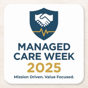 Managed Care Week 2025 - Papperskorgar Underlägg Papper Kvadrat