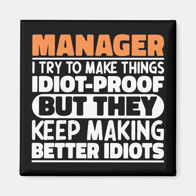 Manager jag försöker göra Sak Roliga meningar Mana Magnet (Framsidan)