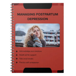Managing Postpartum Depression Awareness Design Anteckningsbok