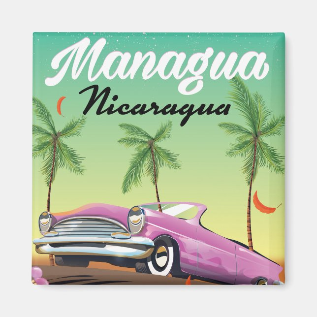 Managua - Nicaragua resebroschyr Magnet (Framsidan)