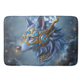 Månallys väktare av den safirslöjan.  badrumsmatta