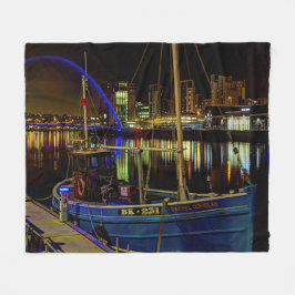 Månalstring över floden Tyne i Newcastle Fleecefilt