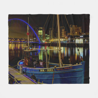 Månalstring över floden Tyne i Newcastle Fleecefilt