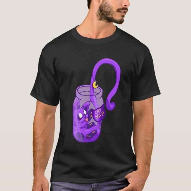 Månansikte kattlur - Söt katt T Shirt (Framsida)