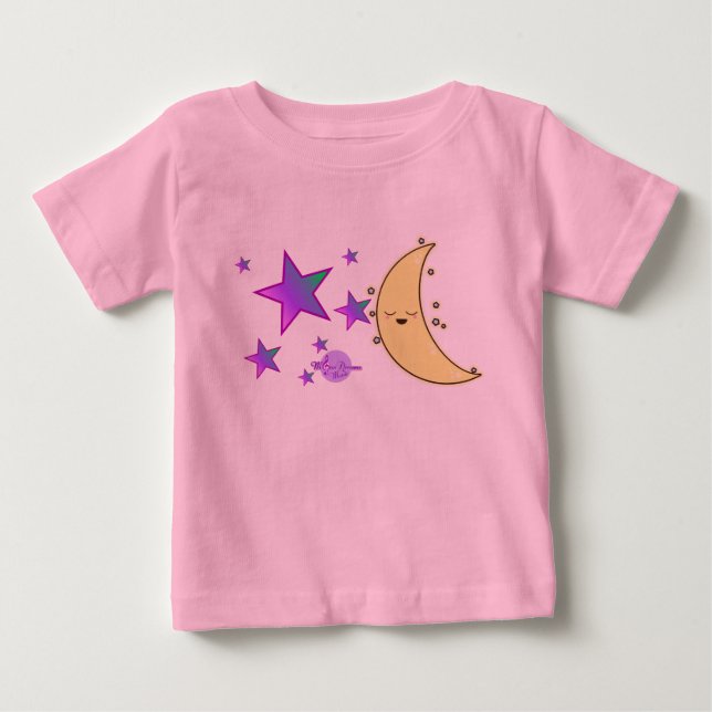 Månansikte & Stjärnor Rosa Tutu Baby Bodysuit T-shirt (Framsida)