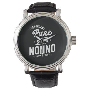 Manar 100 % ren Toppen Nonno-gåva Armbandsur